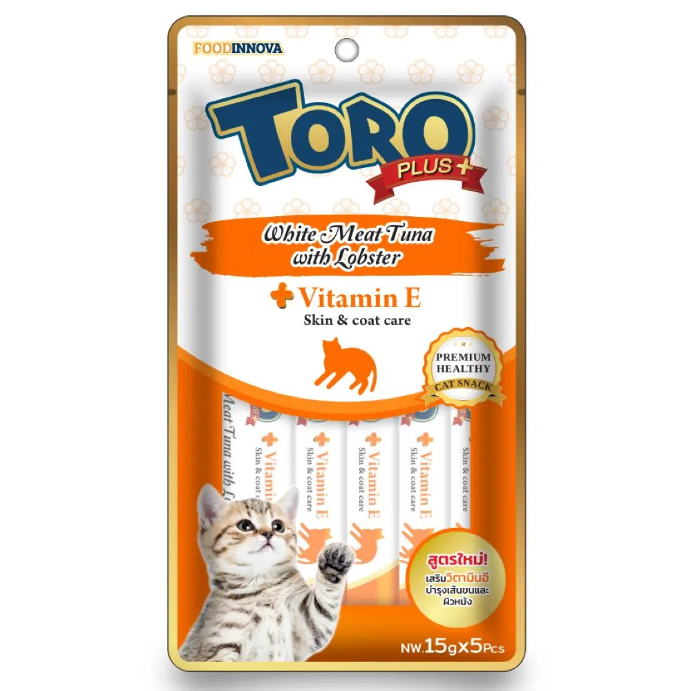 4 FOR $15: Toro Plus White Meat Tuna With Lobster & Vitamin E Liquid Cat Treats 75g