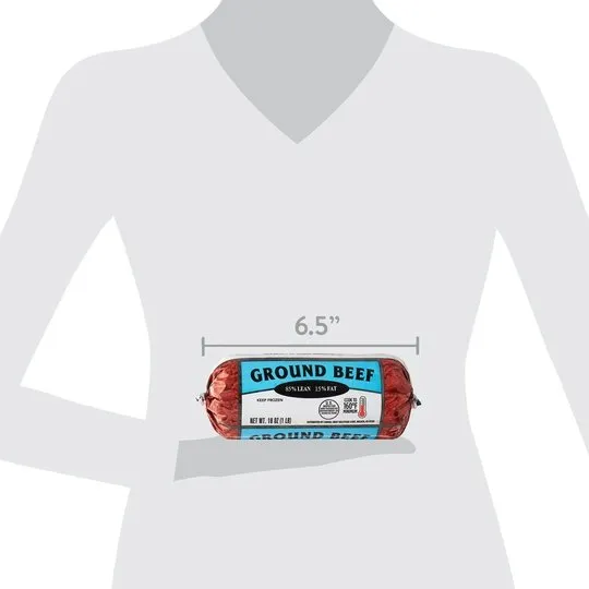 85% Lean/15% Fat Ground Beef Roll, 1lb (Frozen)