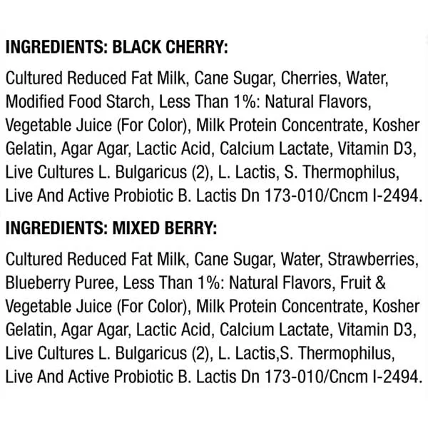 Activia Probiotic Black Cherry & Mixed Berry Variety Pack Yogurt, 4 Oz. Cups, 12 Count