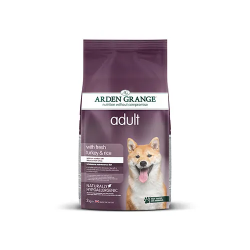 Arden Grange Adult Dog Turkey & Rice 2kg Dry Dog Food