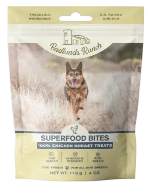 Badlands Ranch Superfood Bites 100% Chicken Breast Treats 4oz