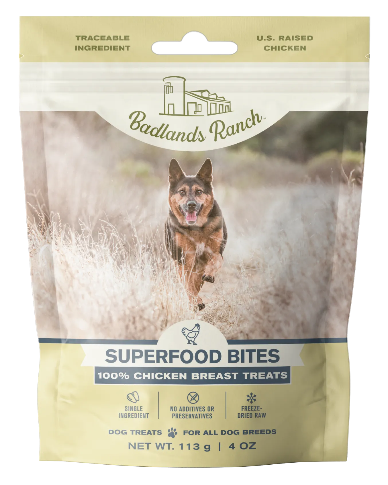 Badlands Ranch Superfood Bites 100% Chicken Breast Treats 4oz