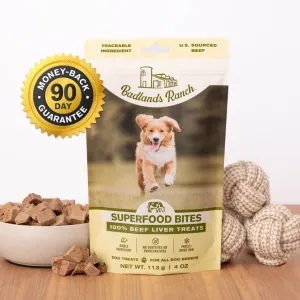 Badlands Ranch Superfood Bites Beef Liver Treats Dog Food