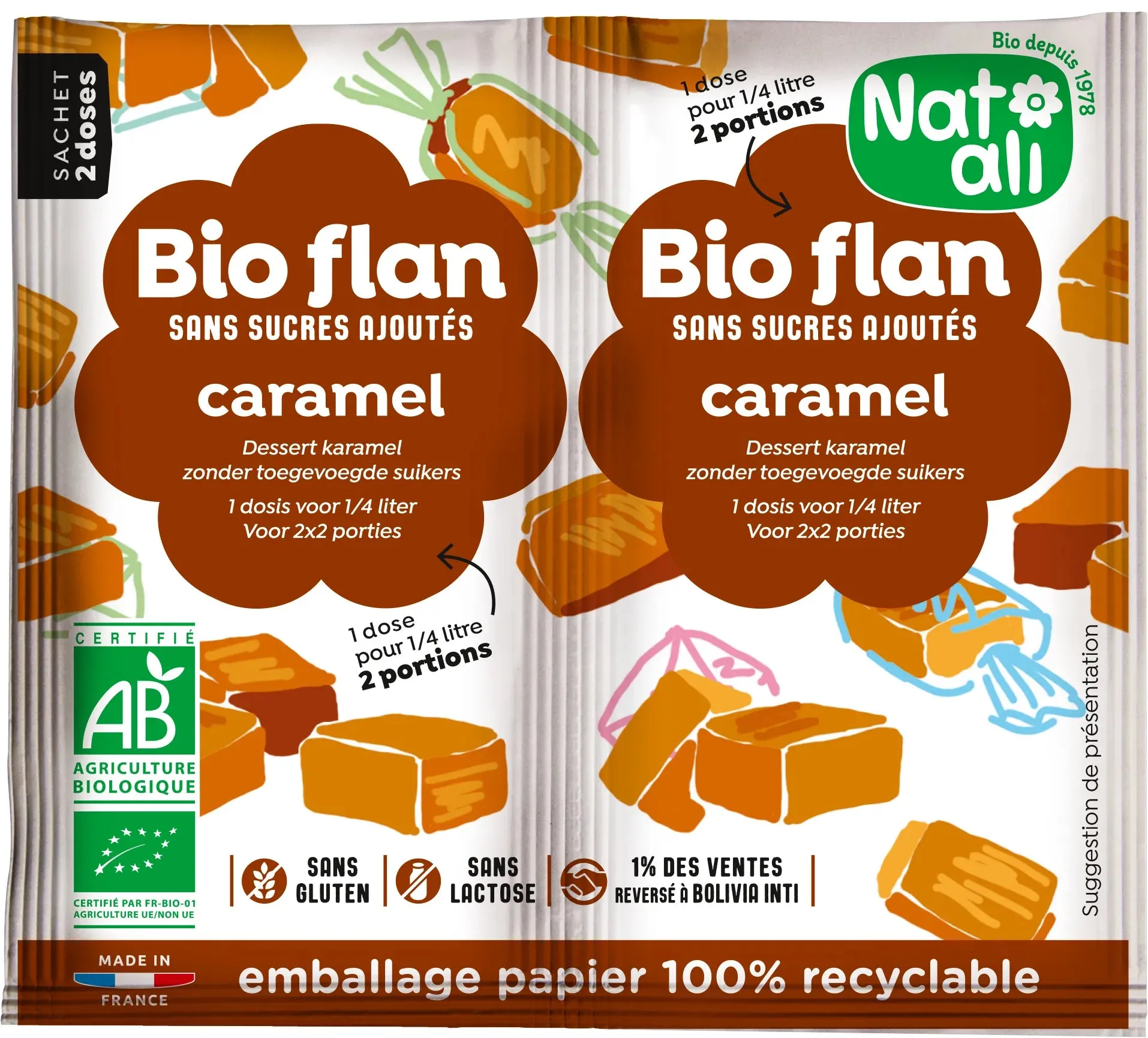 Bio-Flan Organic Dessert -  Available in Vanilla and Caramel