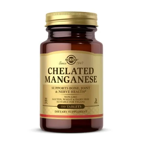 Chelated Manganese Tablets 100 Tabs By Solgar