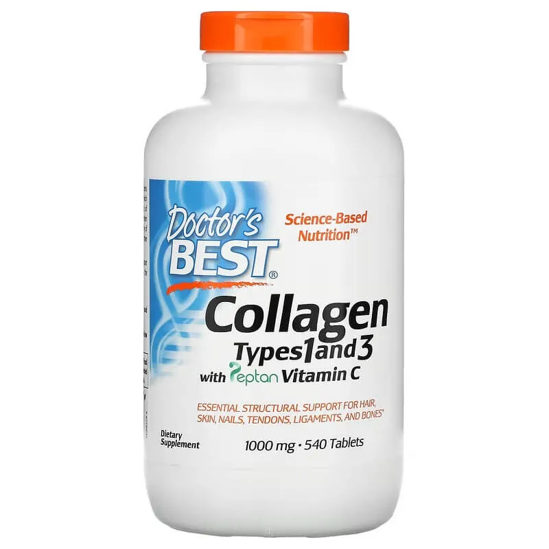 Collagen with vitamin C Doctor's Best 1000 mg, 540 tablets