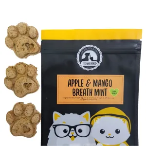 Feed My Paws Apple & Mango Breath Mint Cookies Cat & Dog Treats 100g