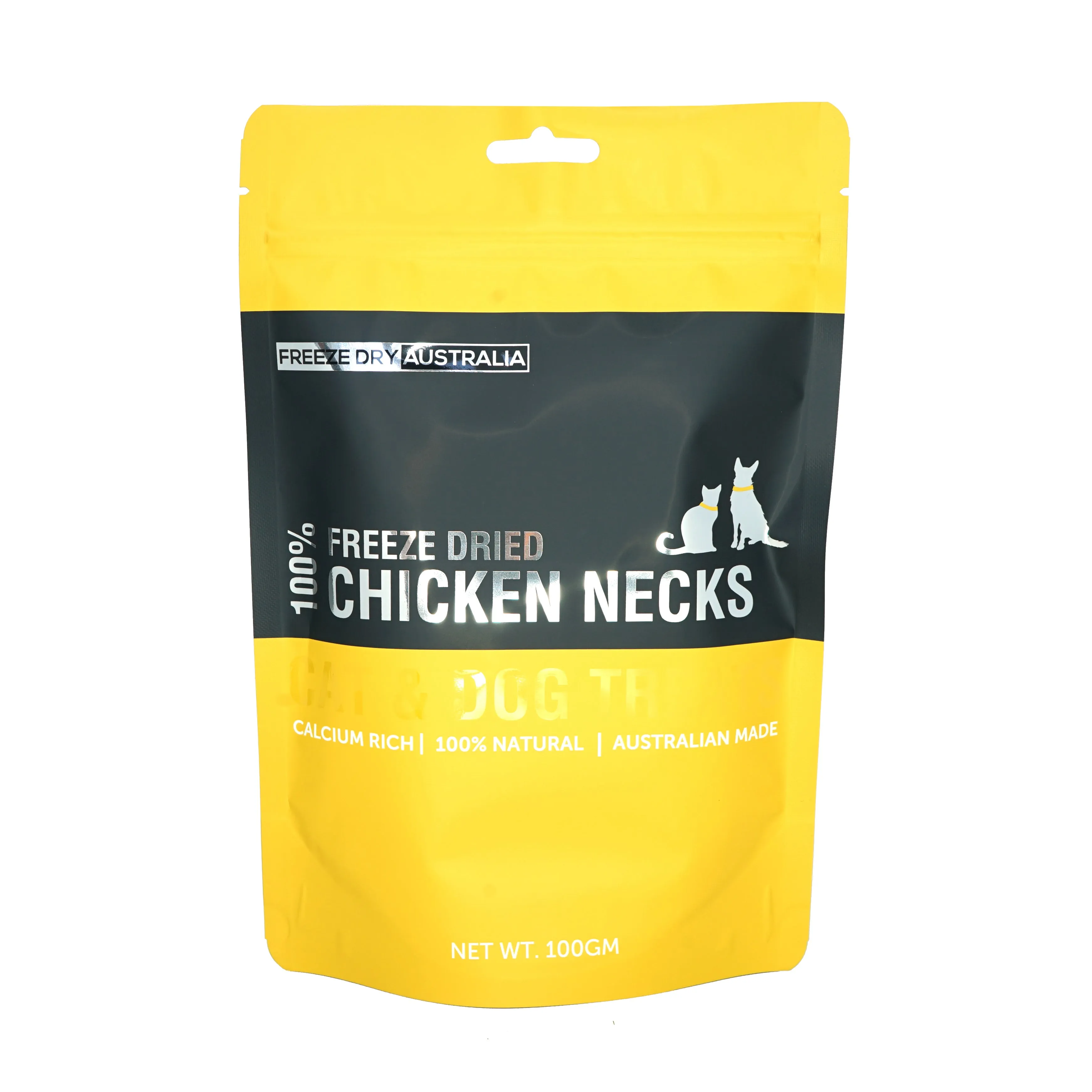 Freeze Dry Australia Chicken Necks Cat & Dog Treats 100g