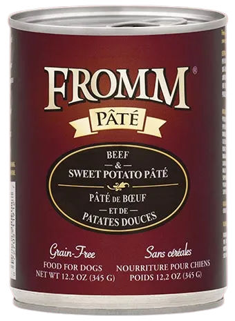 Fromm Grain Free Beef & Sweet Potato Pate Canned Wet Food for Dogs