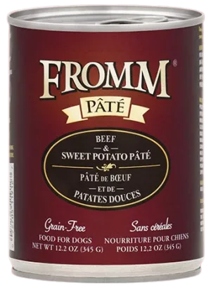 Fromm Grain Free Beef & Sweet Potato Pate Canned Wet Food for Dogs