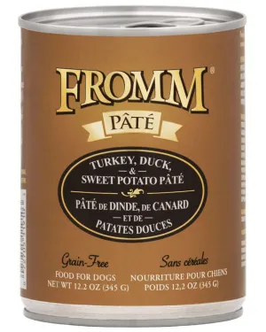 Fromm Turkey, Duck & Sweet Potato Pate Wet Dog Food 12 oz