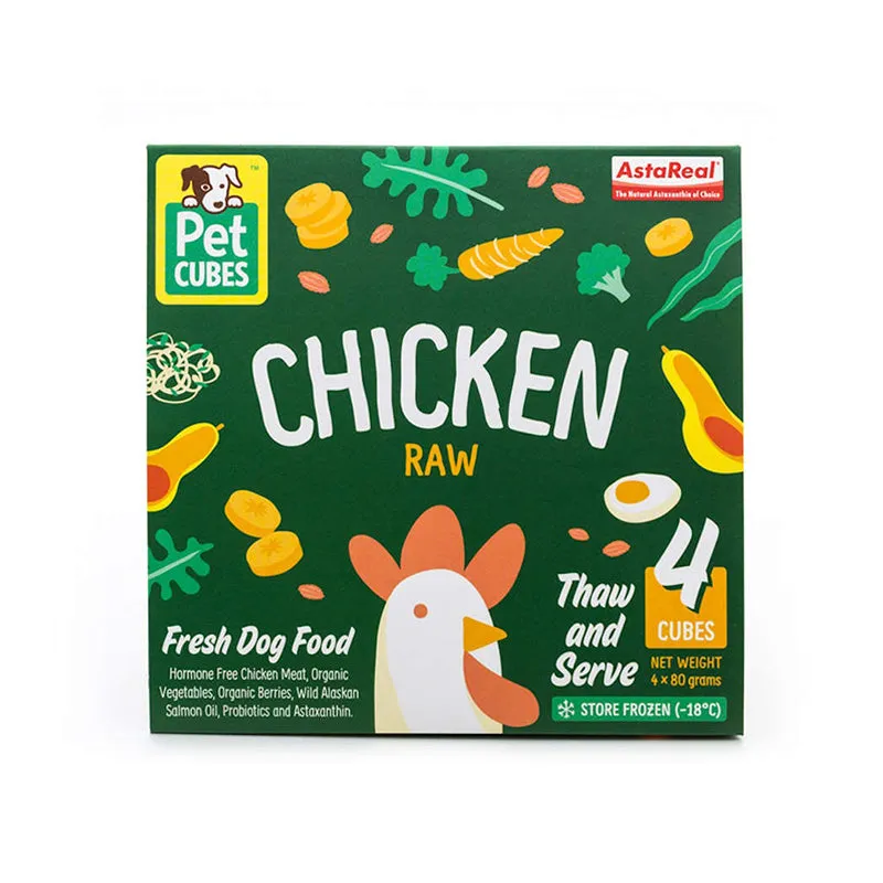 *FROZEN* PetCubes Dog Raw Chicken 2.25kg (7 x 320g)