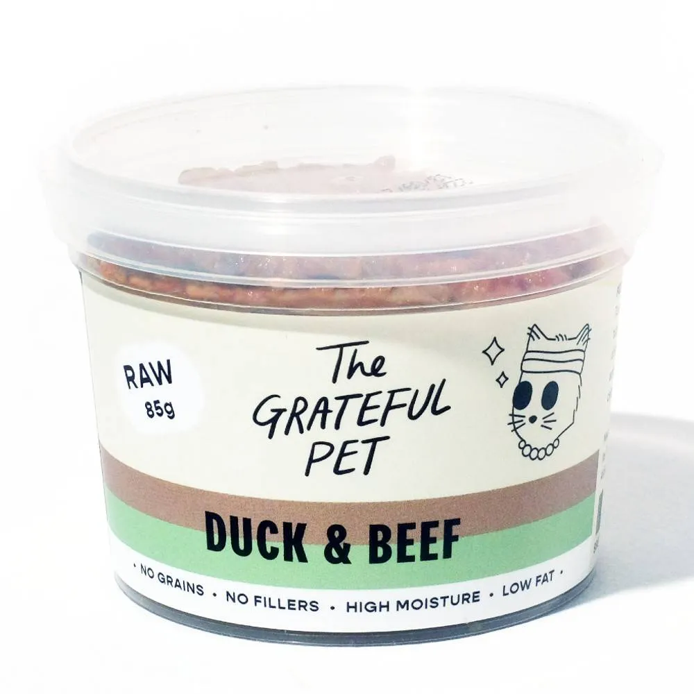 *FROZEN* The Grateful Pet Cat Raw Duck & Beef 85g