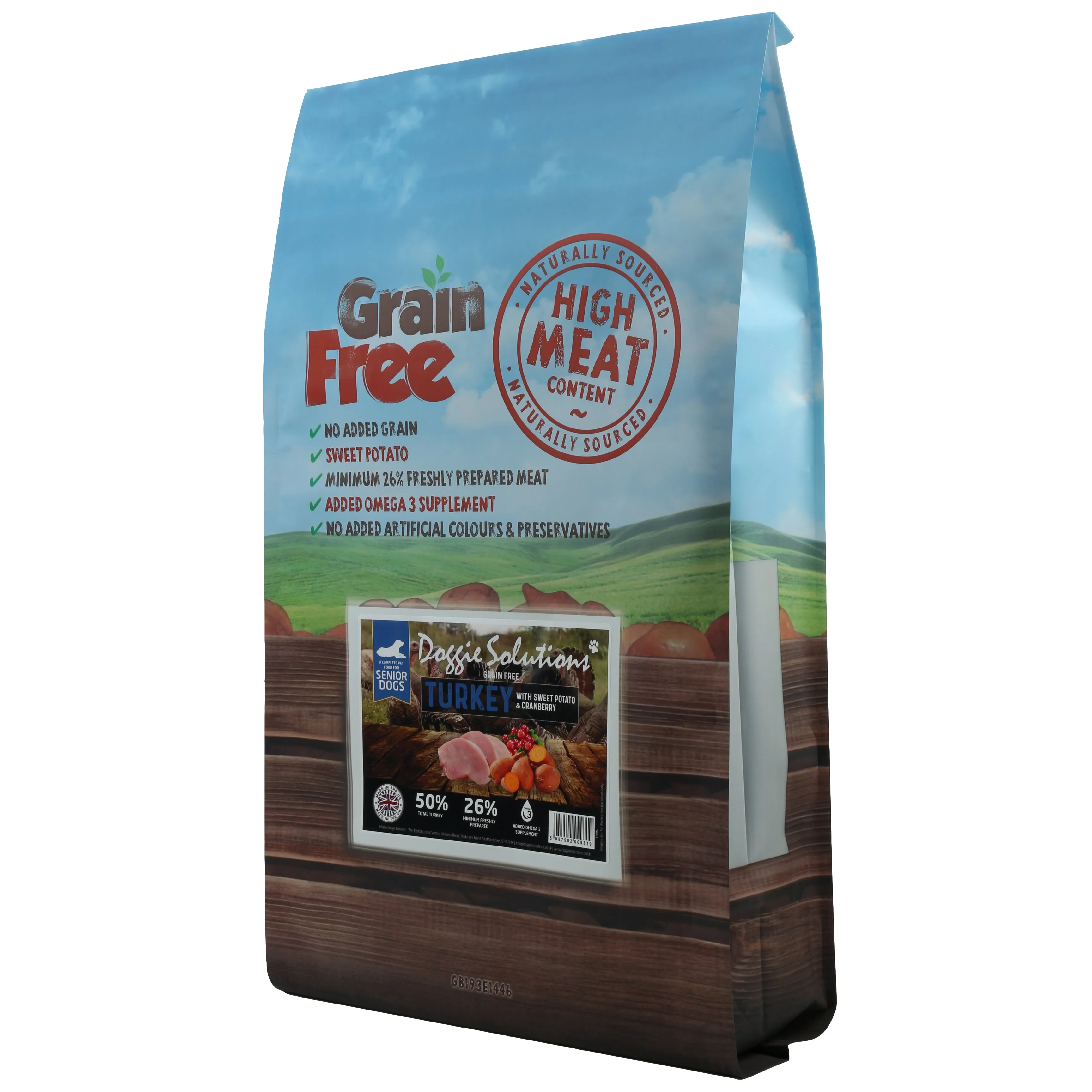 Grain Free Senior Dog Food - Turkey with Sweet Potato & Cranberry