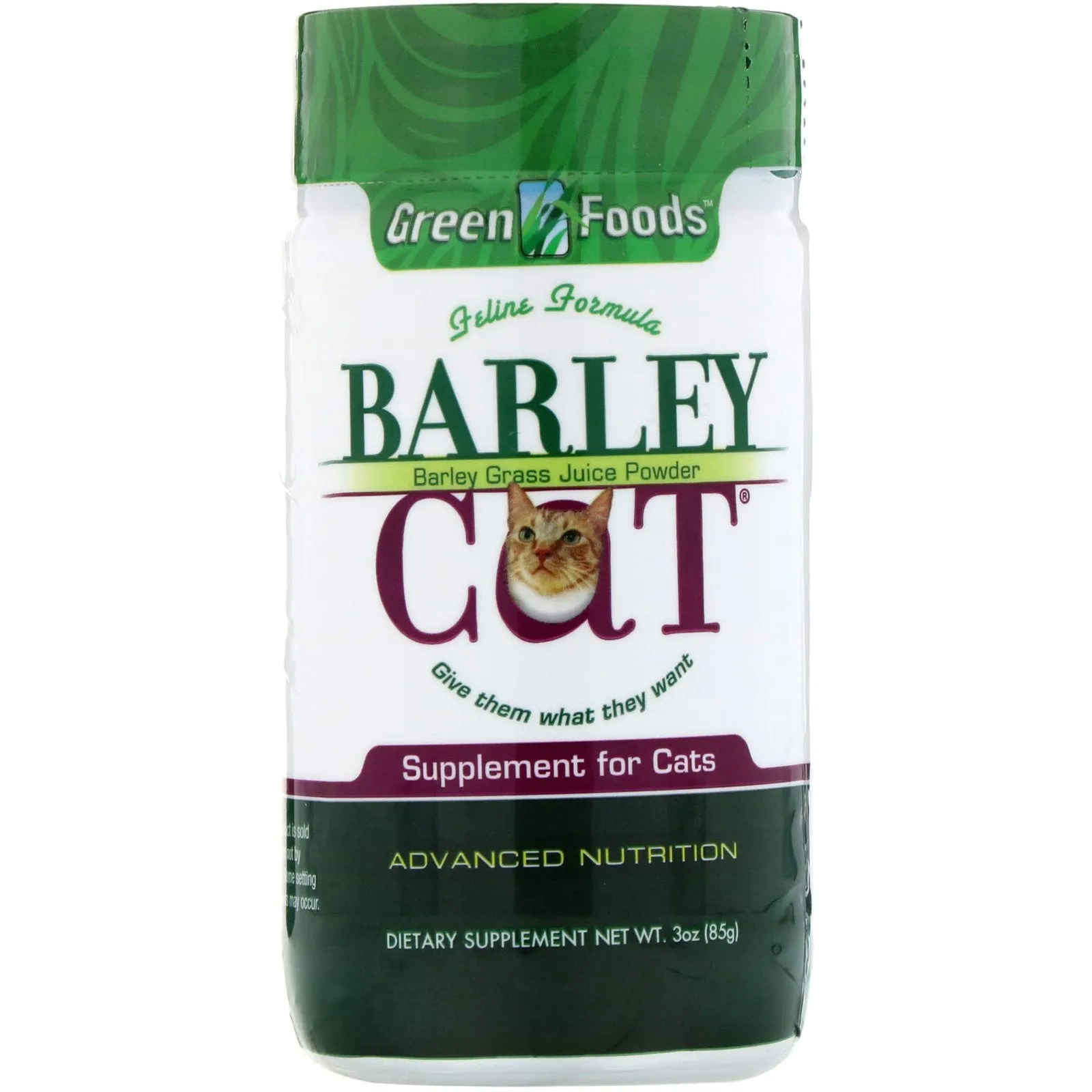 Green Foods, Barley Cat, 3 Oz