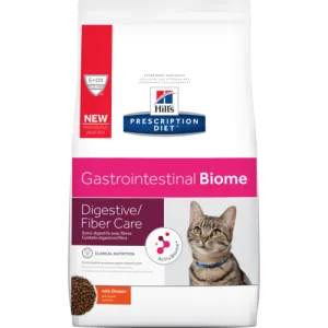 Hill's Prescription Diet Gastrointestinal Biome Digestive/Fiber Care with Chicken Dry Cat Food