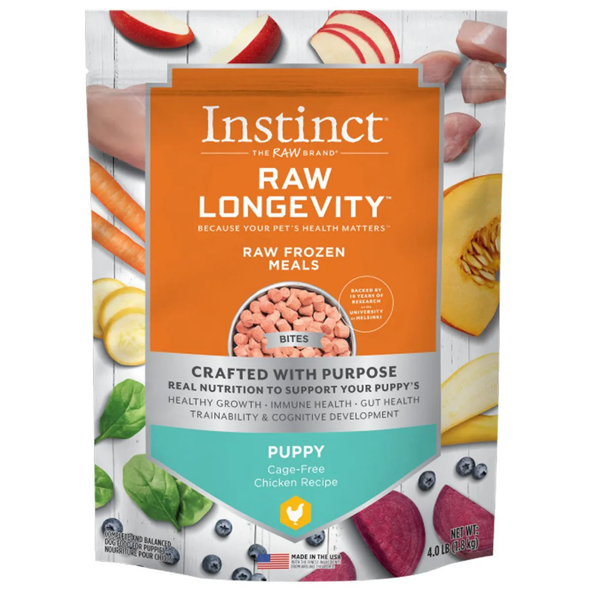 Instinct Nature's Variety Frozen Longevity Chicken Puppy Dry Dog Food 4lb