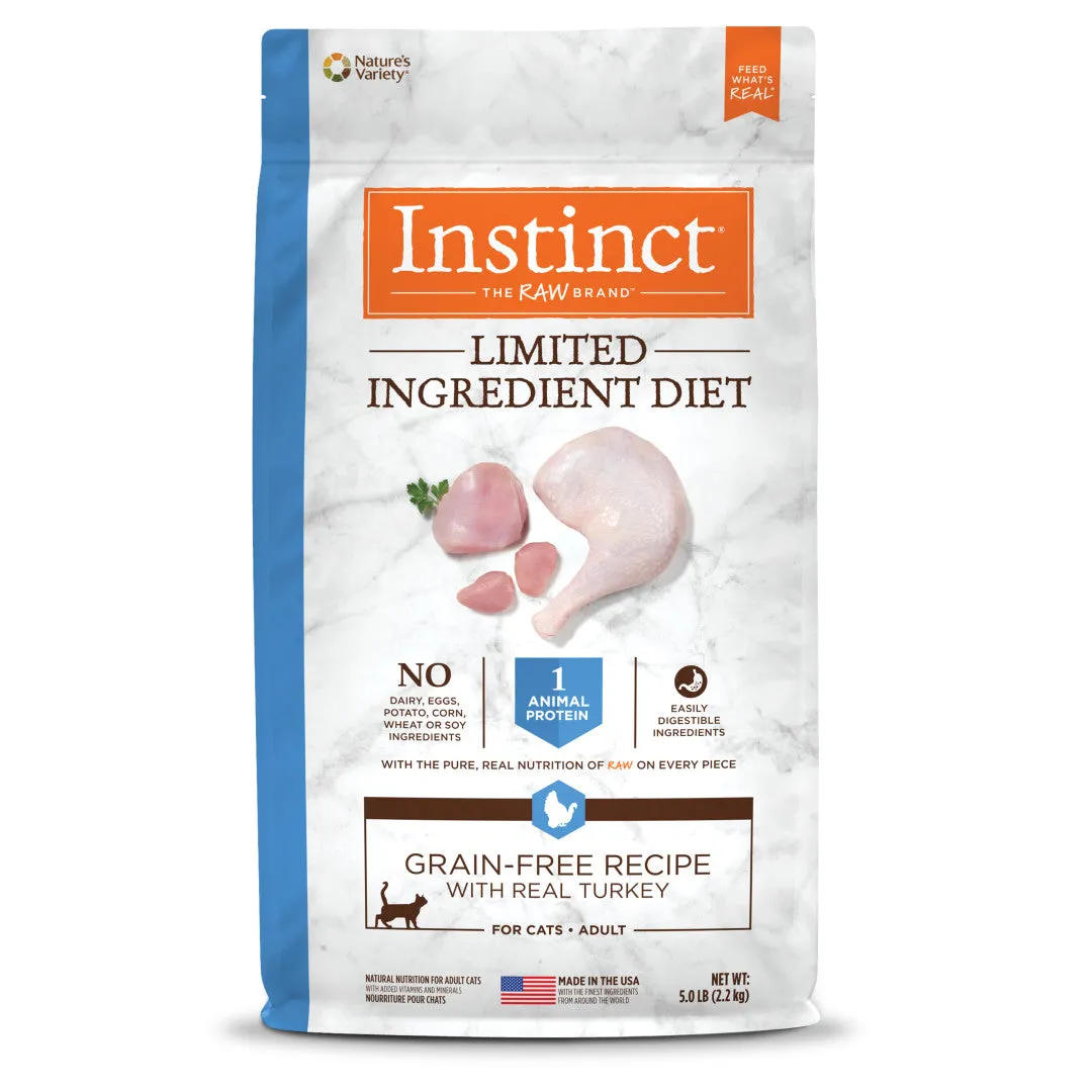 Instinct The Raw Brand Cat Limited Ingredient Diet Grain-Free Recipe with Real Turkey 5lb