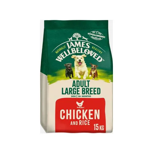 James Wellbeloved Adult Dog Large Breed Chicken & Rice 15kg Dry Dog Food