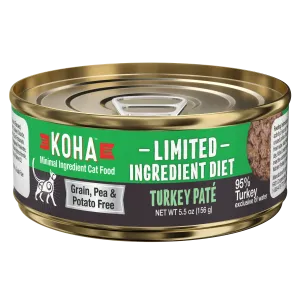 KOHA Grain & Potato Free Limited Ingredient Diet Turkey Pate Canned Cat Food