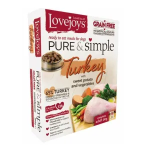 Lovejoys Hypoallergenic 395g Pure & Simple Grain-Free Turkey Wet Dog Food Pouch