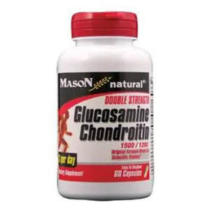 Mason Vitamins 1303-60 Glucosamine Chondroitin Double Strength 1500/1200 3/Day Capsules, 60 Count. 1 each