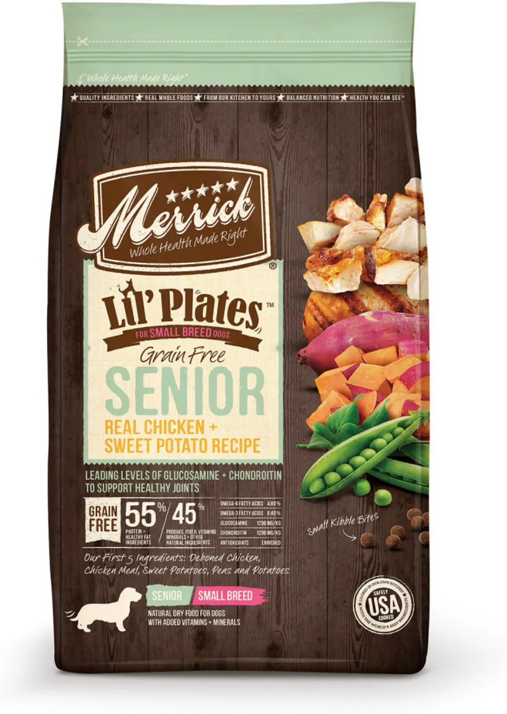 Merrick Lil' Plates Grain Free Senior Real Chicken And Sweet Potato Recipe Dry Dog Food