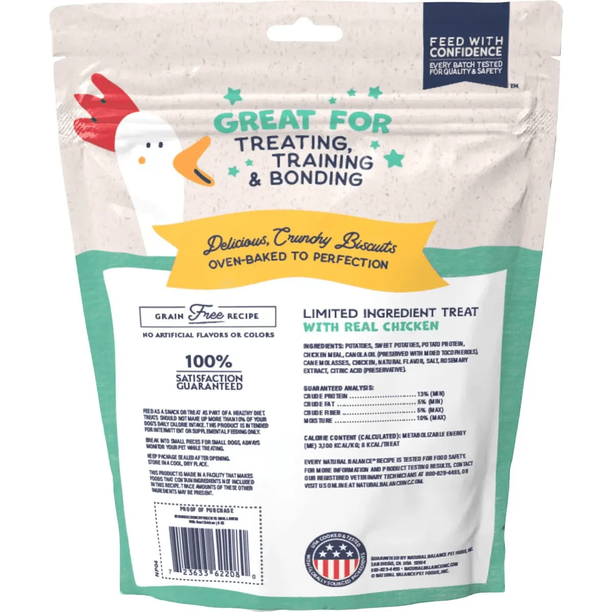 Natural Balance Rewards Crunchy Biscuits With Real Chicken Dog Treats