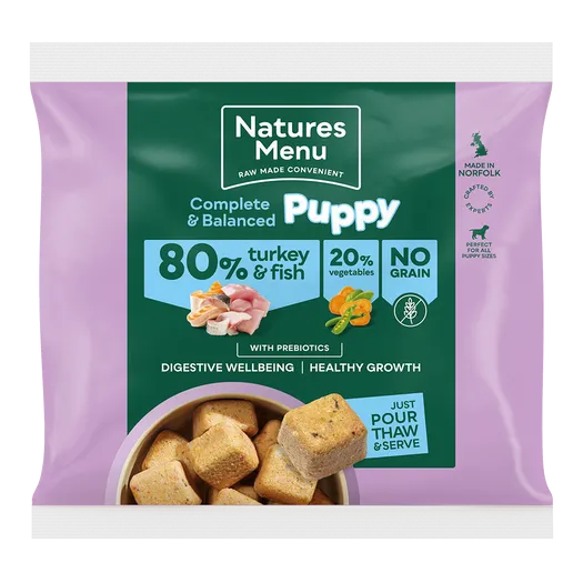 Natures Menu Frozen Nuggets 80/20 Puppy Turkey & Fish