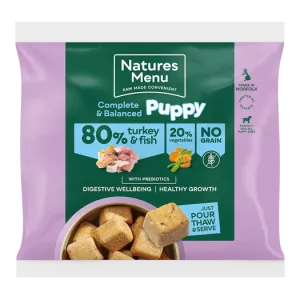 Natures Menu Frozen Nuggets 80/20 Puppy Turkey & Fish