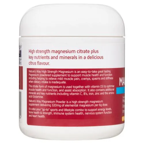 Natures Way High Strength Magnesium Powder 210g