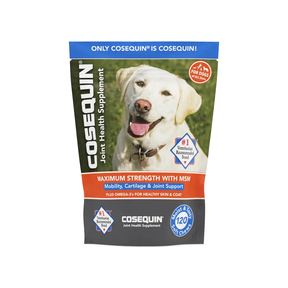 Nutramax Cosequin Joint Health Supplement for Dogs - With Glucosamine, Chondroitin, MSM, and Omega-3's