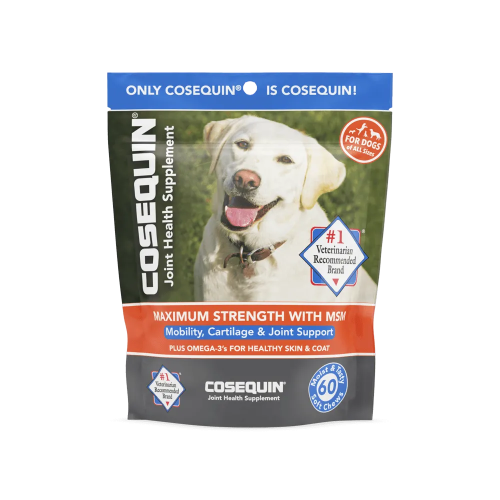 Nutramax Cosequin Joint Health Supplement for Dogs - With Glucosamine, Chondroitin, MSM, and Omega-3's