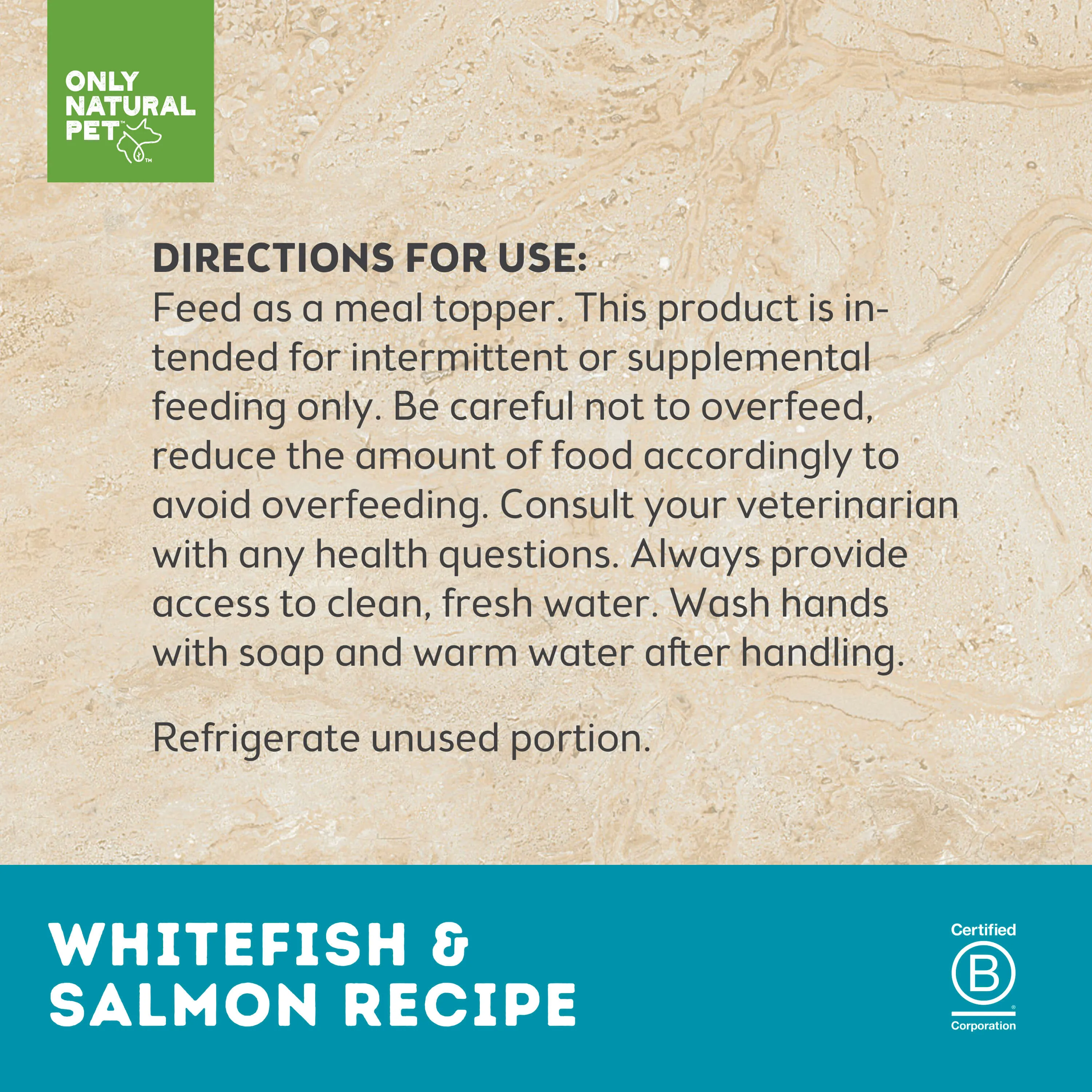 Only Natural Pet Superfood Bites Whitefish & Salmon Recipe Dog Food Meal Topper