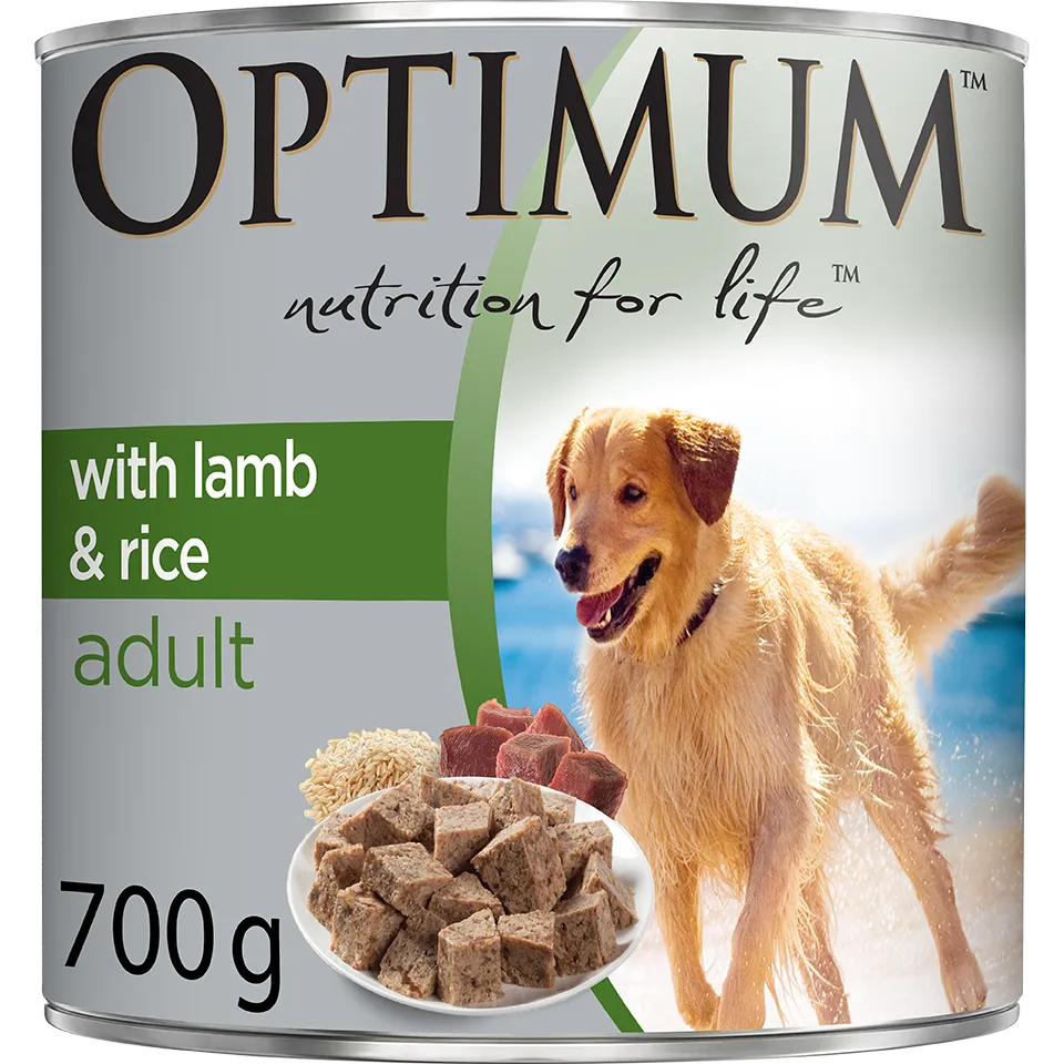 Optimum Lamb & Rice Wet Dog Food 700G