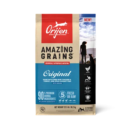 ORIJEN Amazing Grains Original High Protein Dry Dog Food