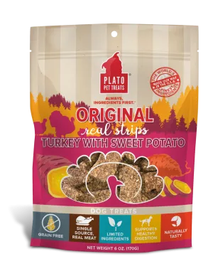 Plato Original Real Strips Turkey & Sweet Potato Treats