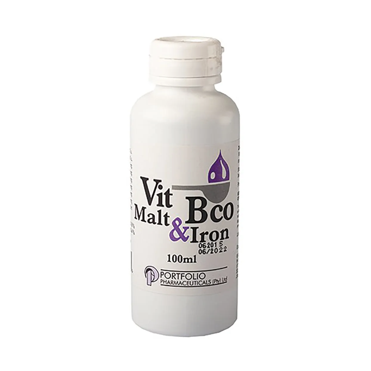 Portfoli Vit B Co Malt Iron Syrup 100ml