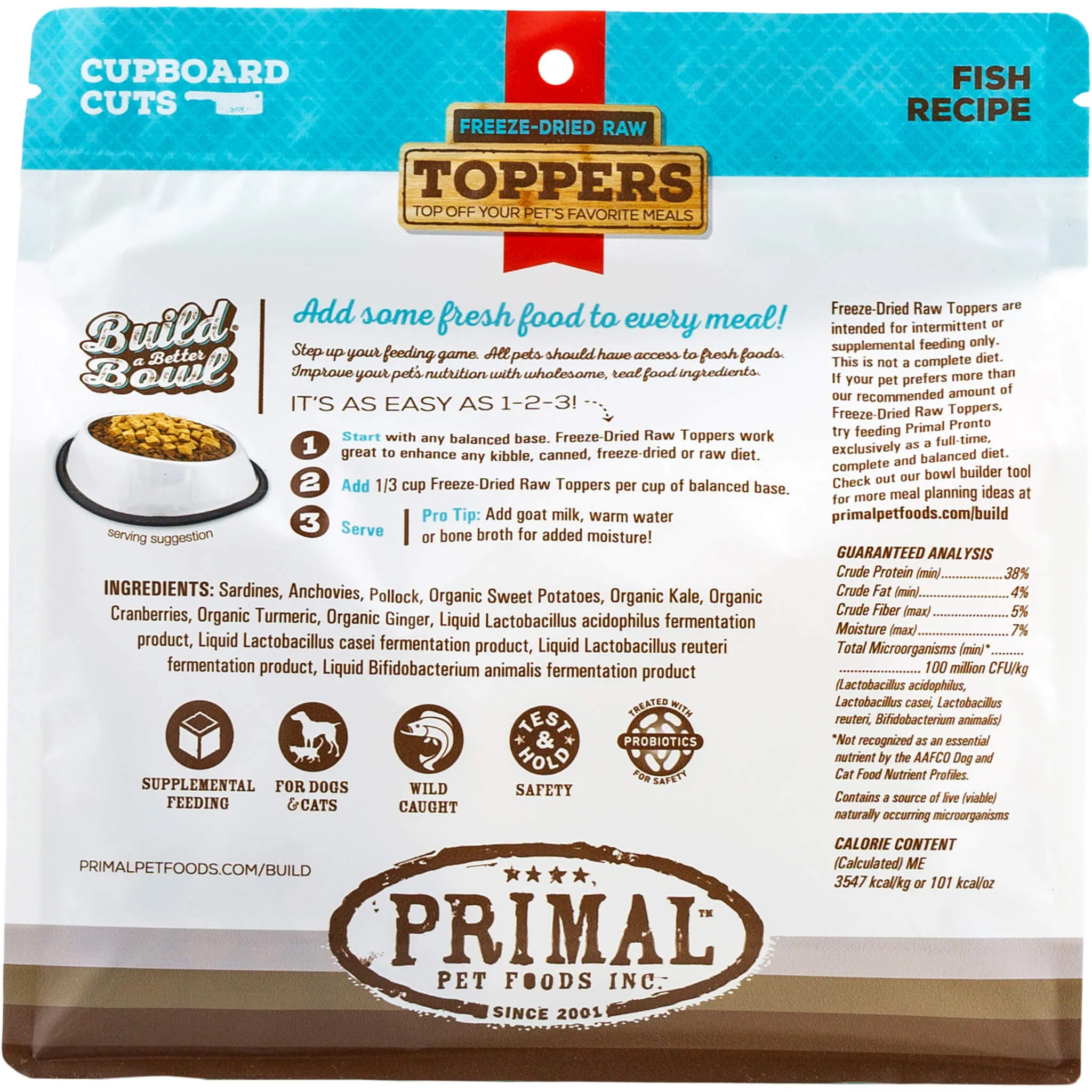 Primal Pet Foods Cupboard Cuts Freeze Dried Cat & Dog Food Topper