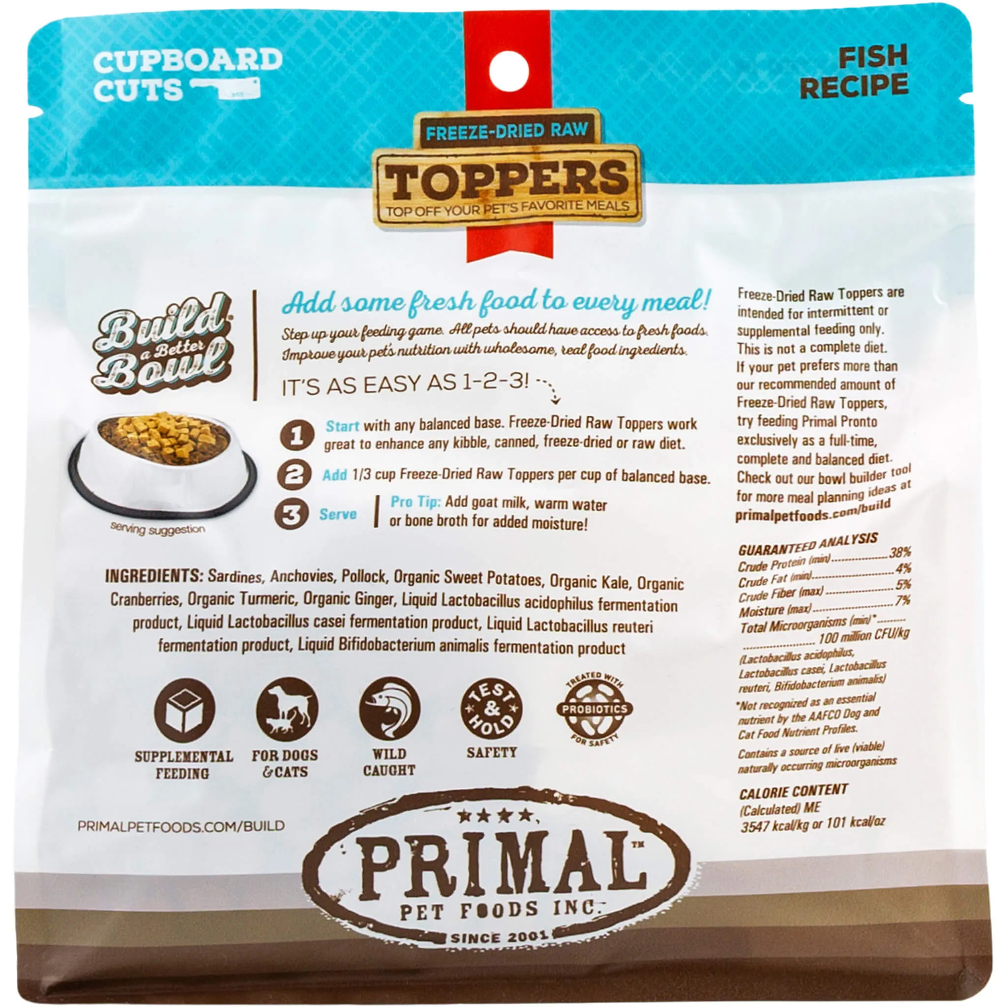 Primal Pet Foods Cupboard Cuts Freeze Dried Cat & Dog Food Topper