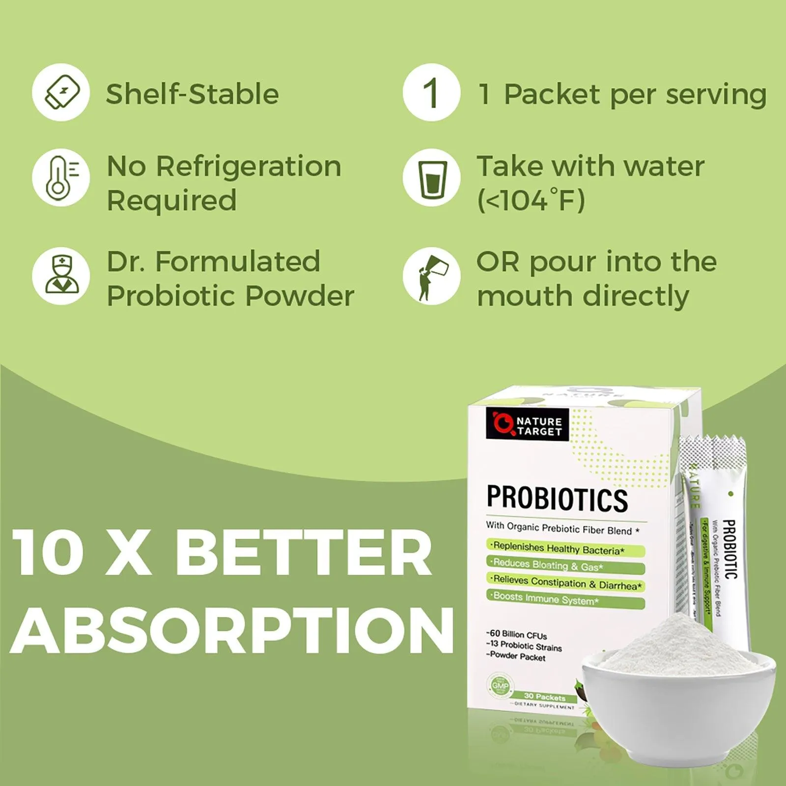 Probiotics Powder for Women-Men-Kids, Enhance Immune System