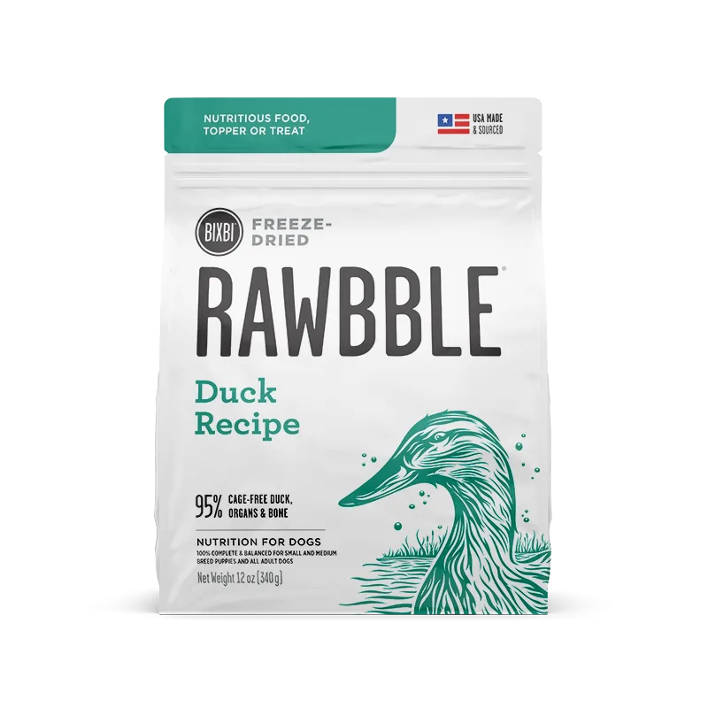 Rawbble Freeze Dried Dog Food - Duck Recipe (4.5oz)