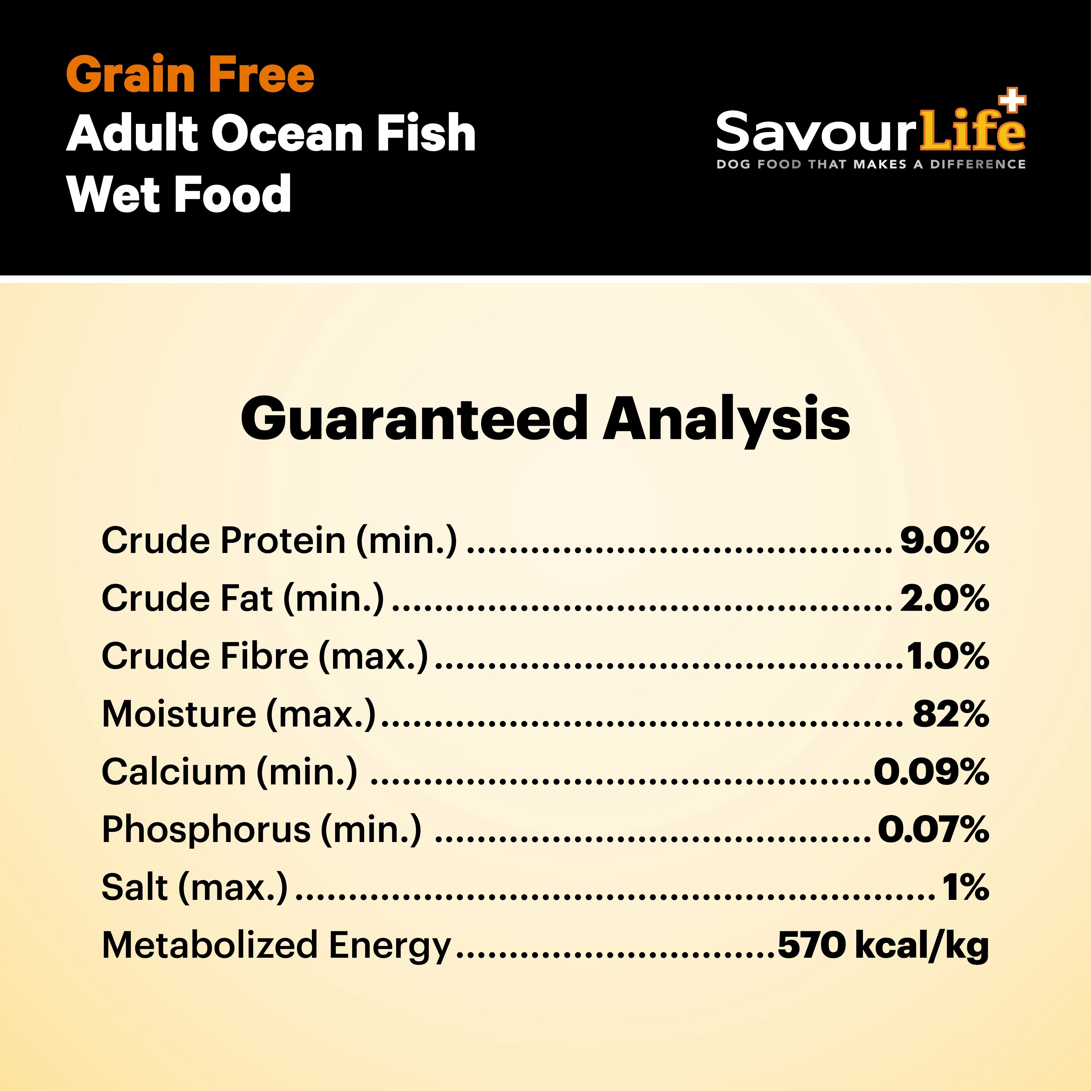 Savourlife Grain Free Ocean Fish Adult Dog Wet Food 375g X12^^^