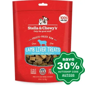 Stella & Chewy's - Freeze Dried Raw Organ Treats For Dogs - Lamb Liver - 3OZ