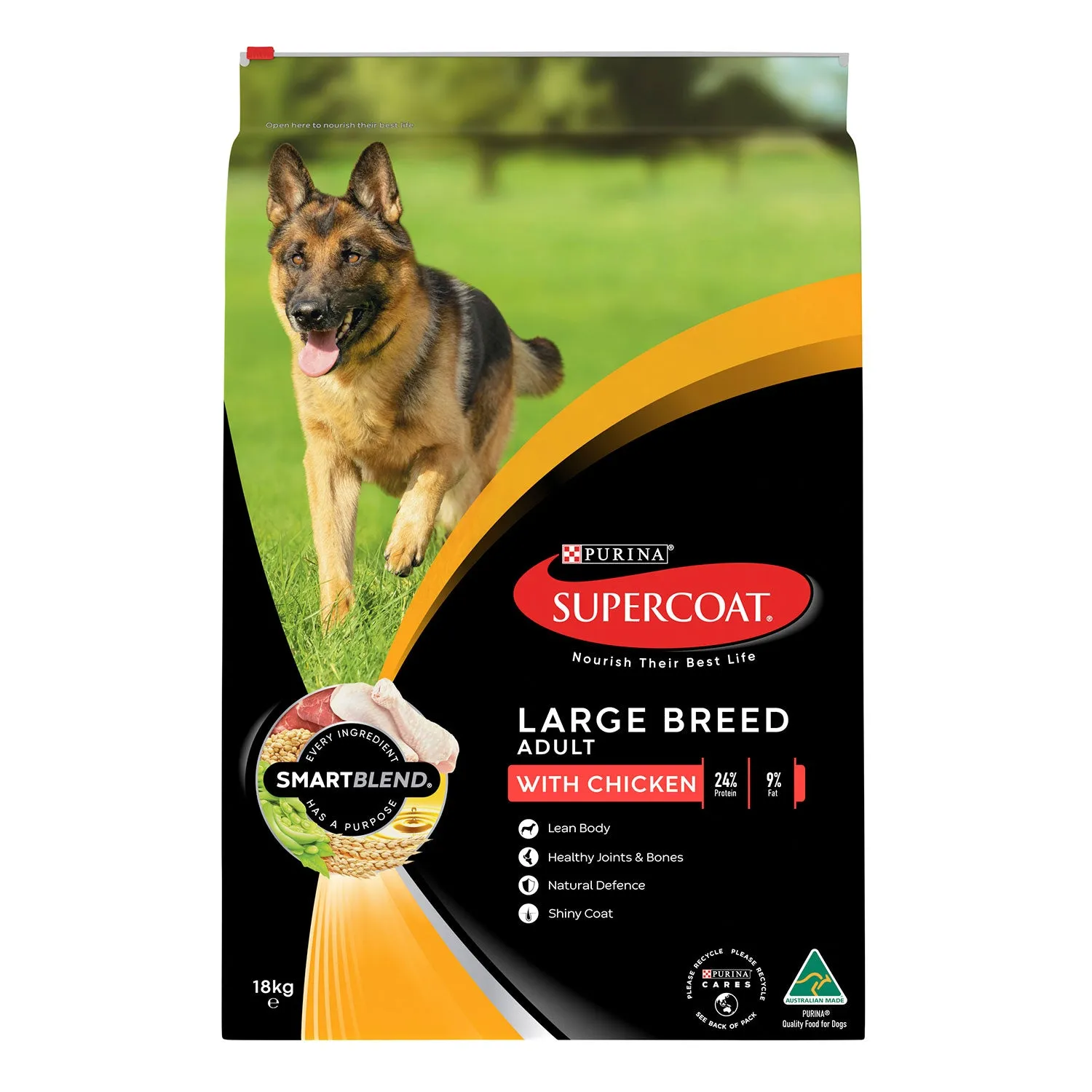 Supercoat Large Breed Chicken Adult Dry Dog Food 18kg