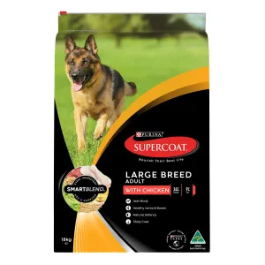 Supercoat Large Breed Chicken Adult Dry Dog Food 18kg