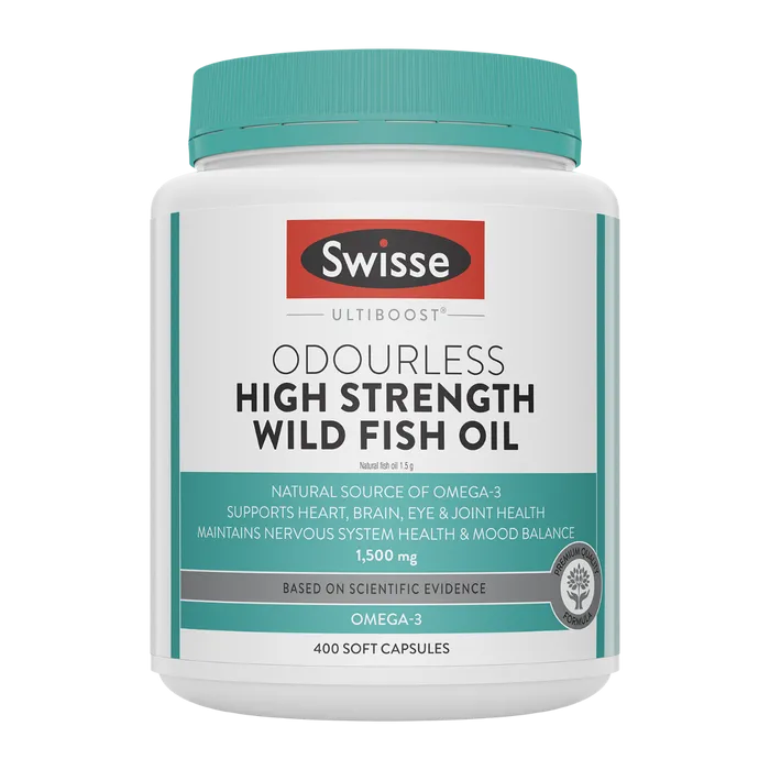 Swisse Ultiboost Odourless Wild Fish Oil High Strength 1500mg