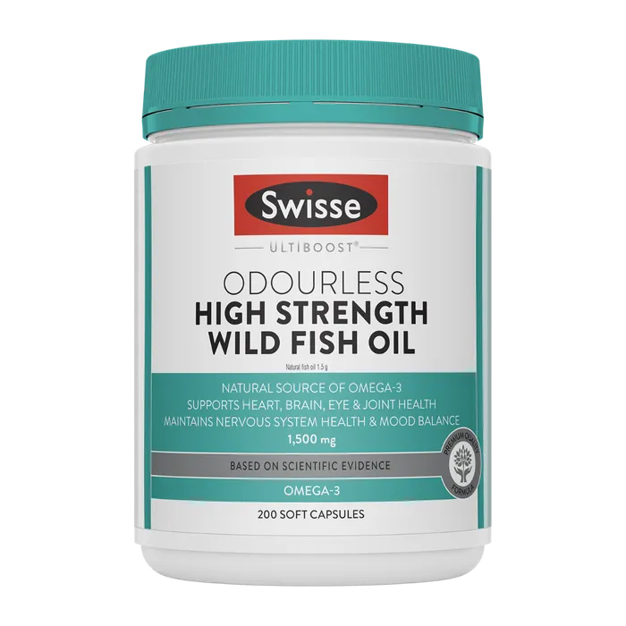 Swisse Ultiboost Odourless Wild Fish Oil High Strength 1500mg