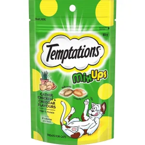 Temptations Catnip Chicken and Cheddar Mixups Cat Treats 85g