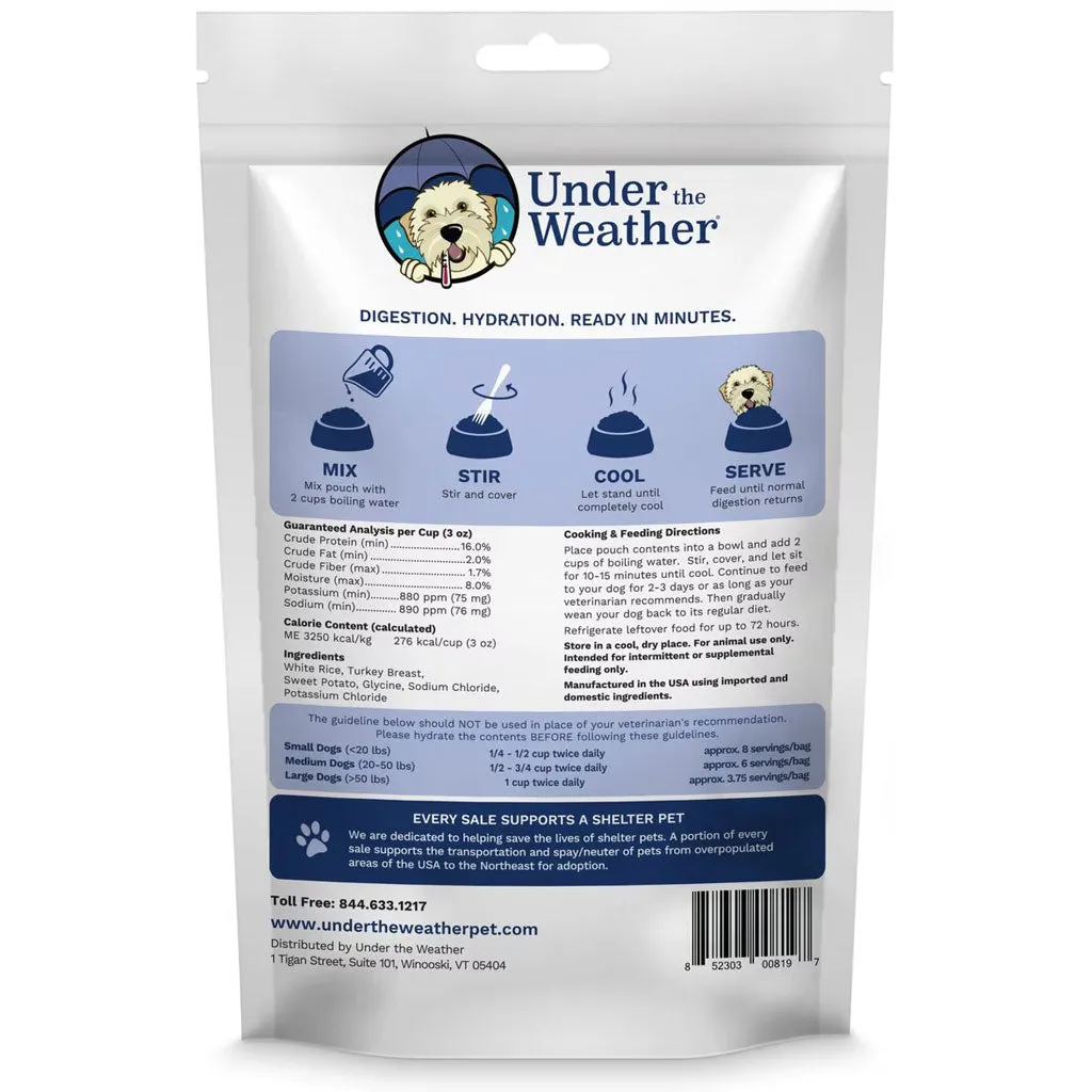 Under the Weather Rice, Turkey & Sweet Potato Freeze Dried Bland Diet for Dogs, 6-oz